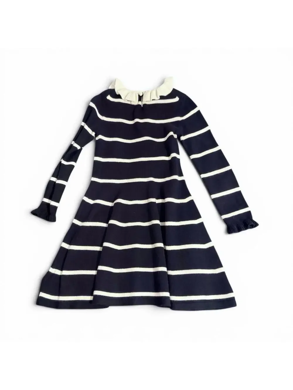 Polo Ralph Lauren Girls Striped Cashmere-Blend Dress 7Y